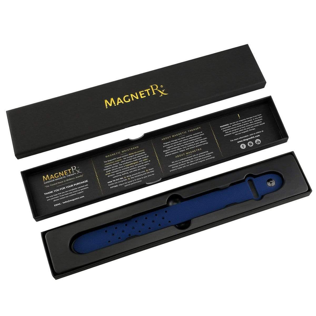MagnetRX Ultra Strength Sports Magnetic Bracelet (Navy) — detail shot 8