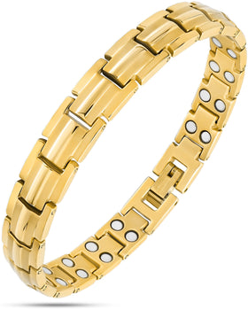 Women's Ultra Strength Gold Titanium Magnetic Therapy Bracelet