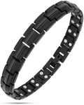 MagnetRX Women's Ultra Strength Magnetic Therapy Bracelet Black Titanium — main product shot