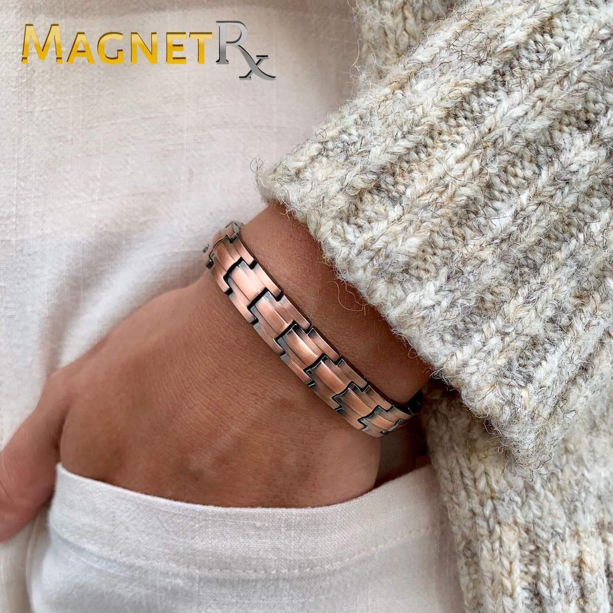 MagnetRX Women's Ultra Strength Pure Copper Magnetic Therapy Bracelet (Classic) — detail shot 8