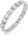 MagnetRX Women's Ultra Strength Silver Titanium Magnetic Therapy Bracelet — main product shot