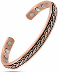 MagnetRX Woven Inlay Copper Magnetic Therapy Bracelet Bangle for Men & Women — main product shot