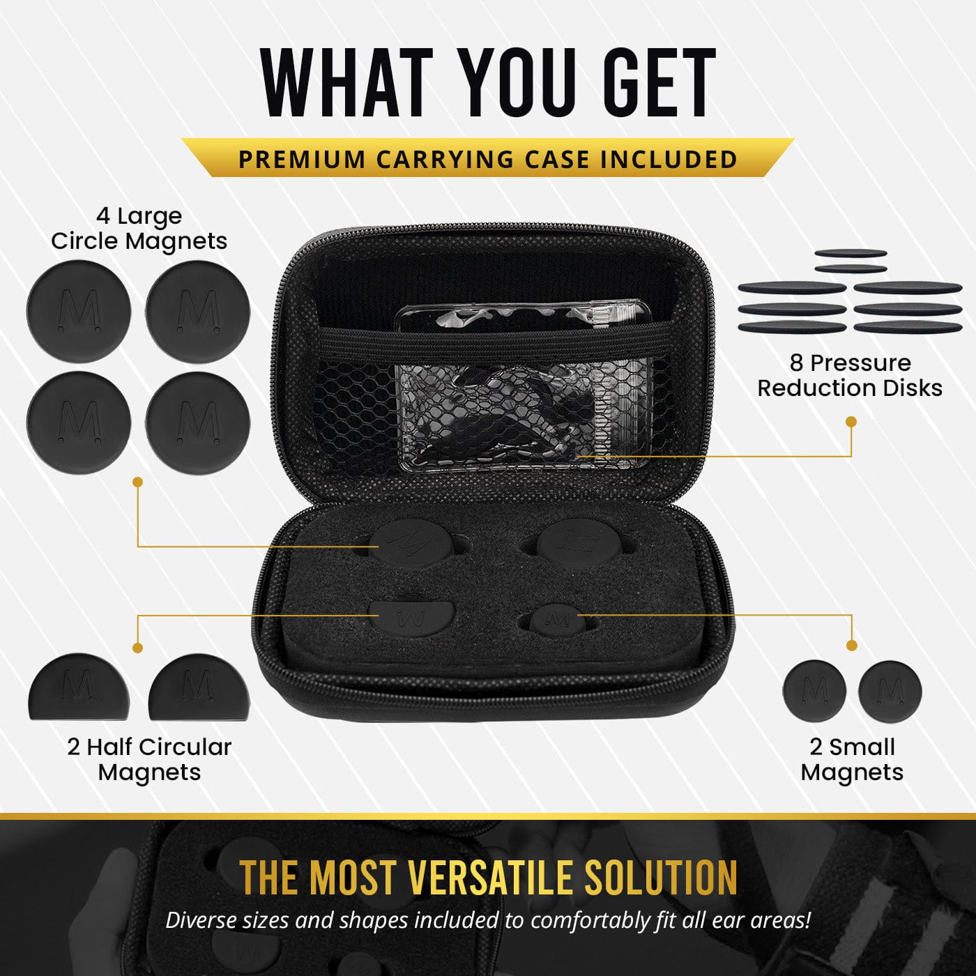 MagnetRX Cauliflower Ear Treatment Magnet Kit — MagnetRX branding close-up
