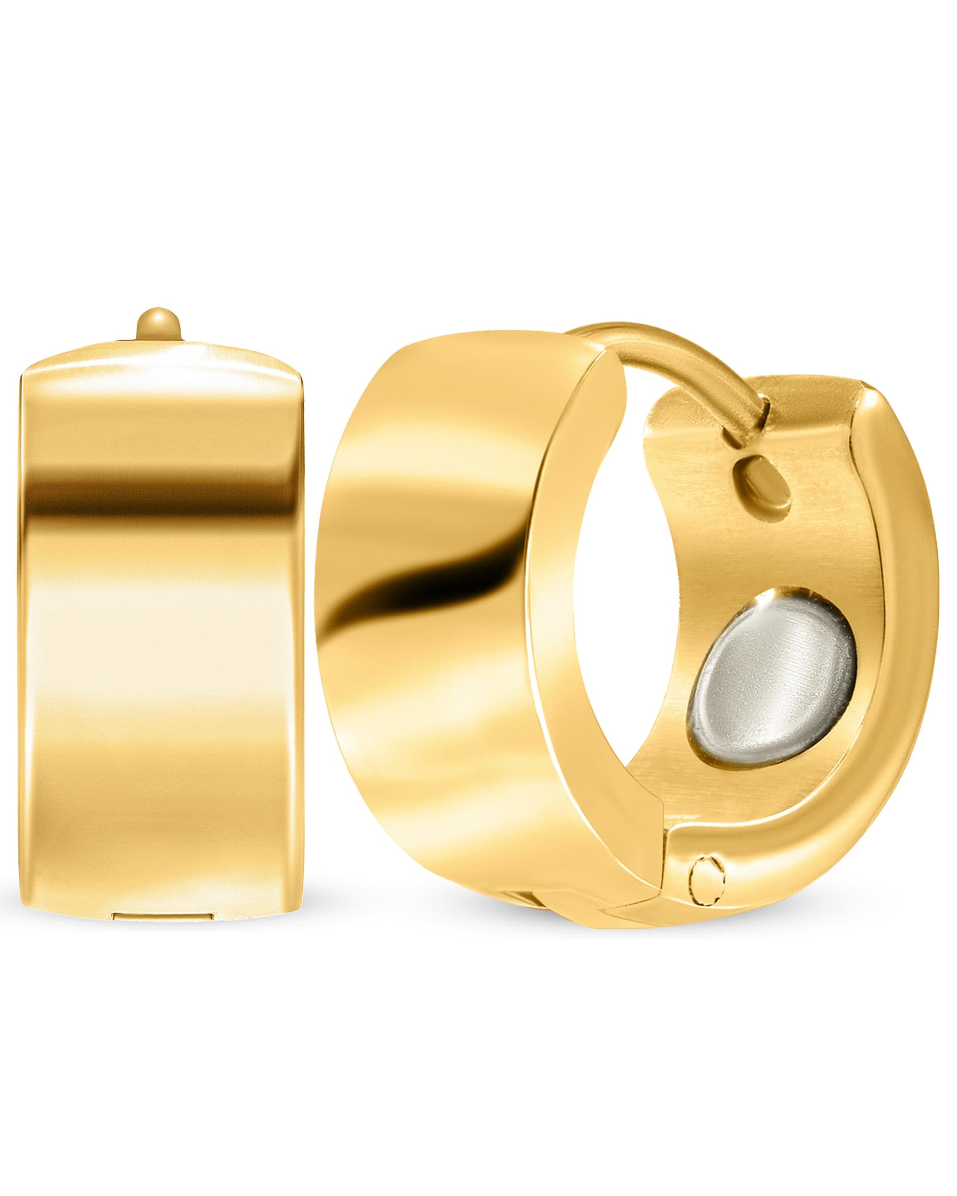 MagnetRX Polished Magnetic Therapy Earrings for Women (Gold) — main product shot