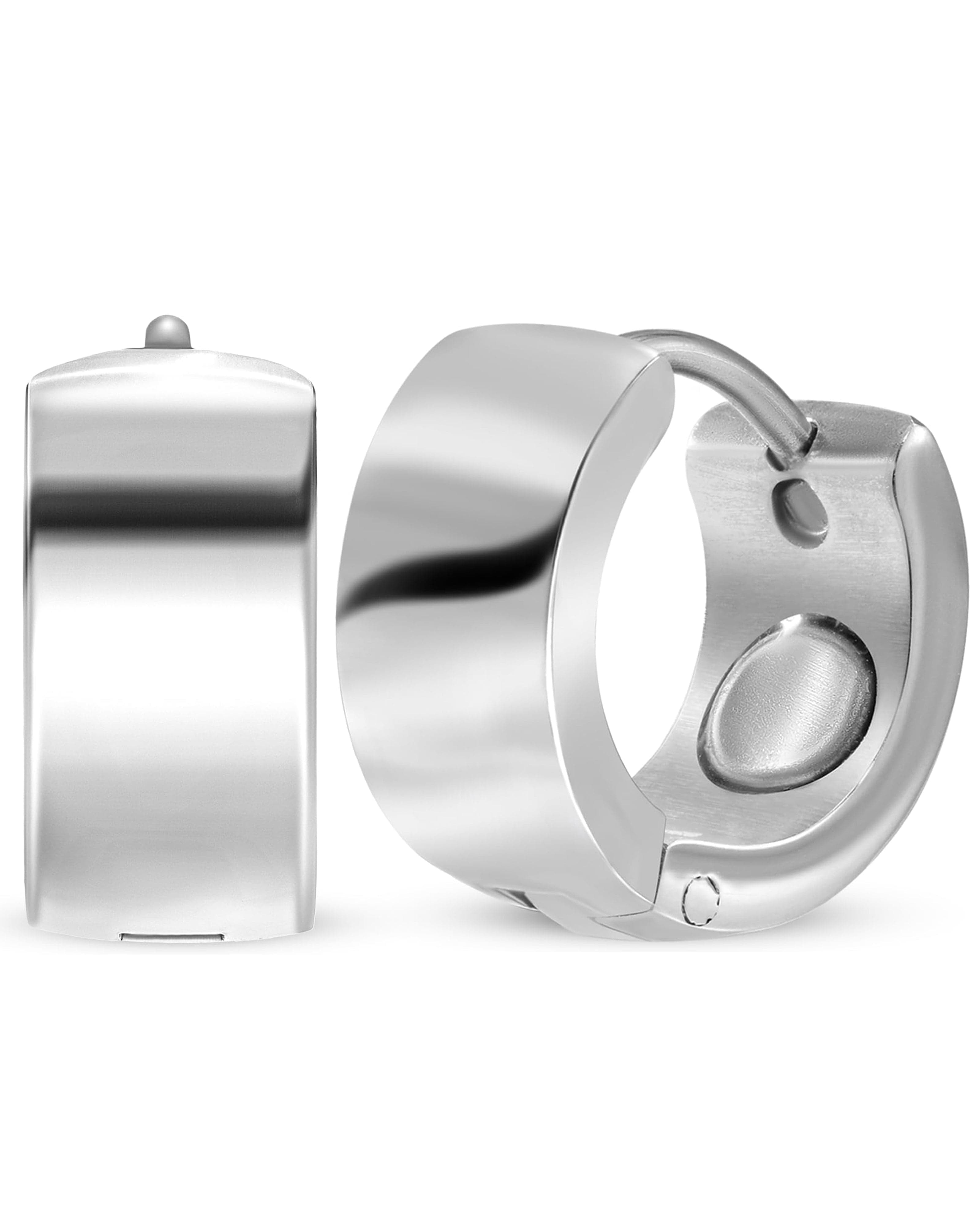 MagnetRX Polished Magnetic Therapy Earrings for Women (Silver) — main product shot