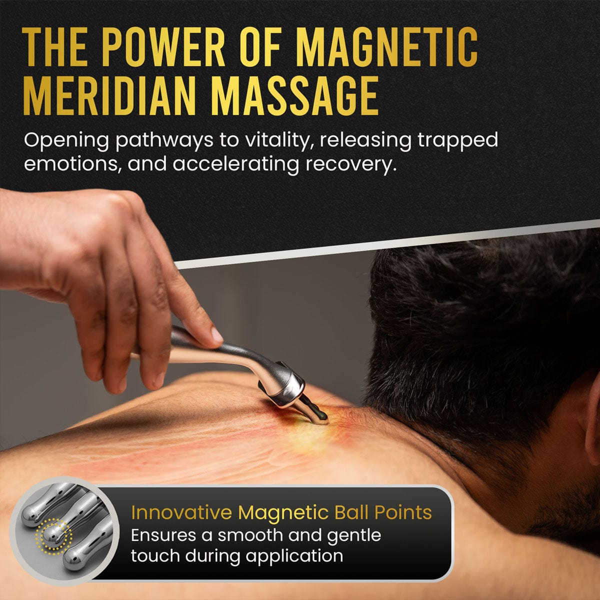 MagnetRX Magnetic Meridian Massage Fork — detail shot 6