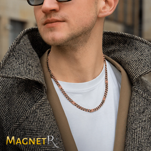 MagnetRX Copper Magnetic Therapy Necklace Curb Chain — construction detail