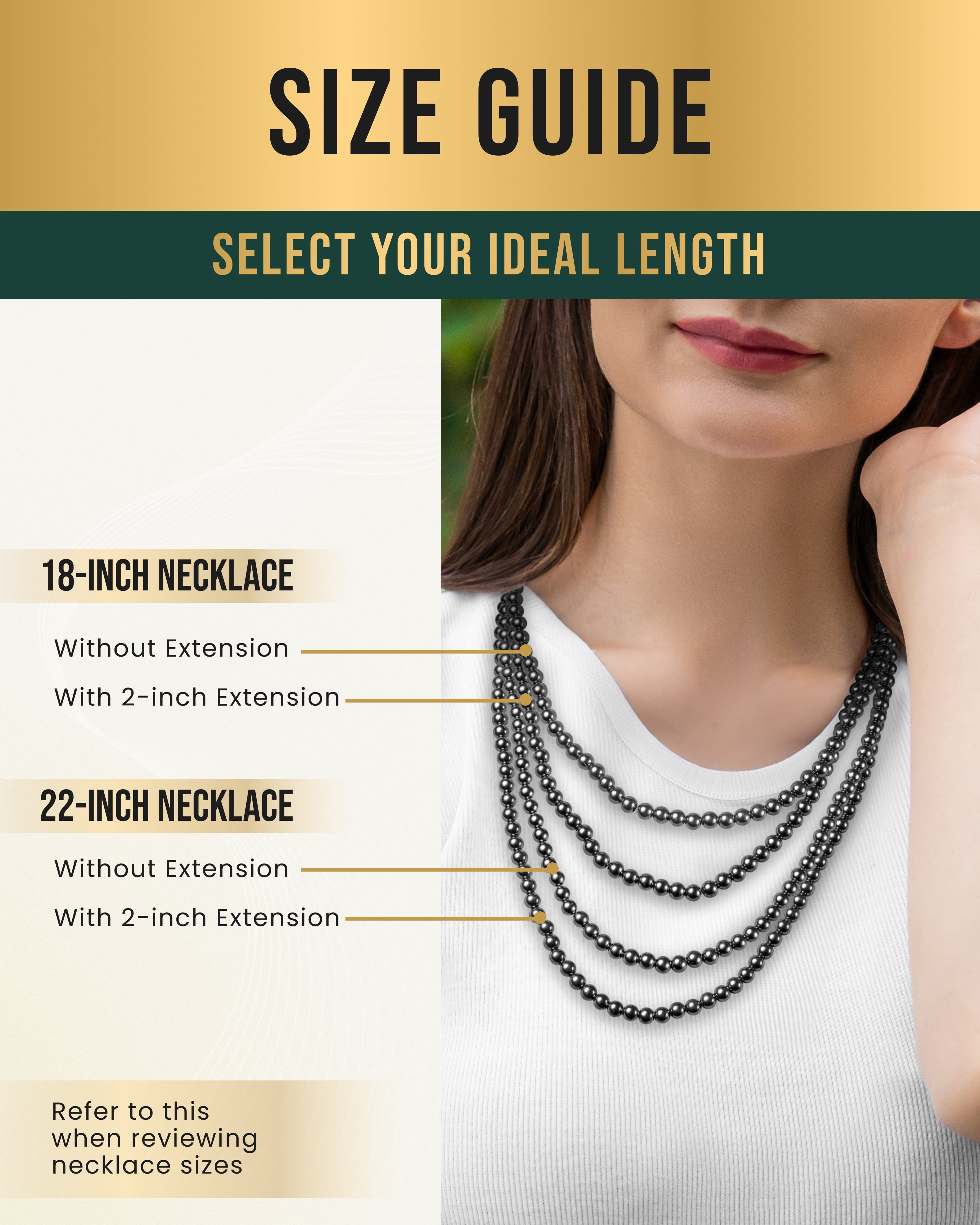 MagnetRX Magnetic Hematite Necklace (6mm Round Beads) — detail shot 6