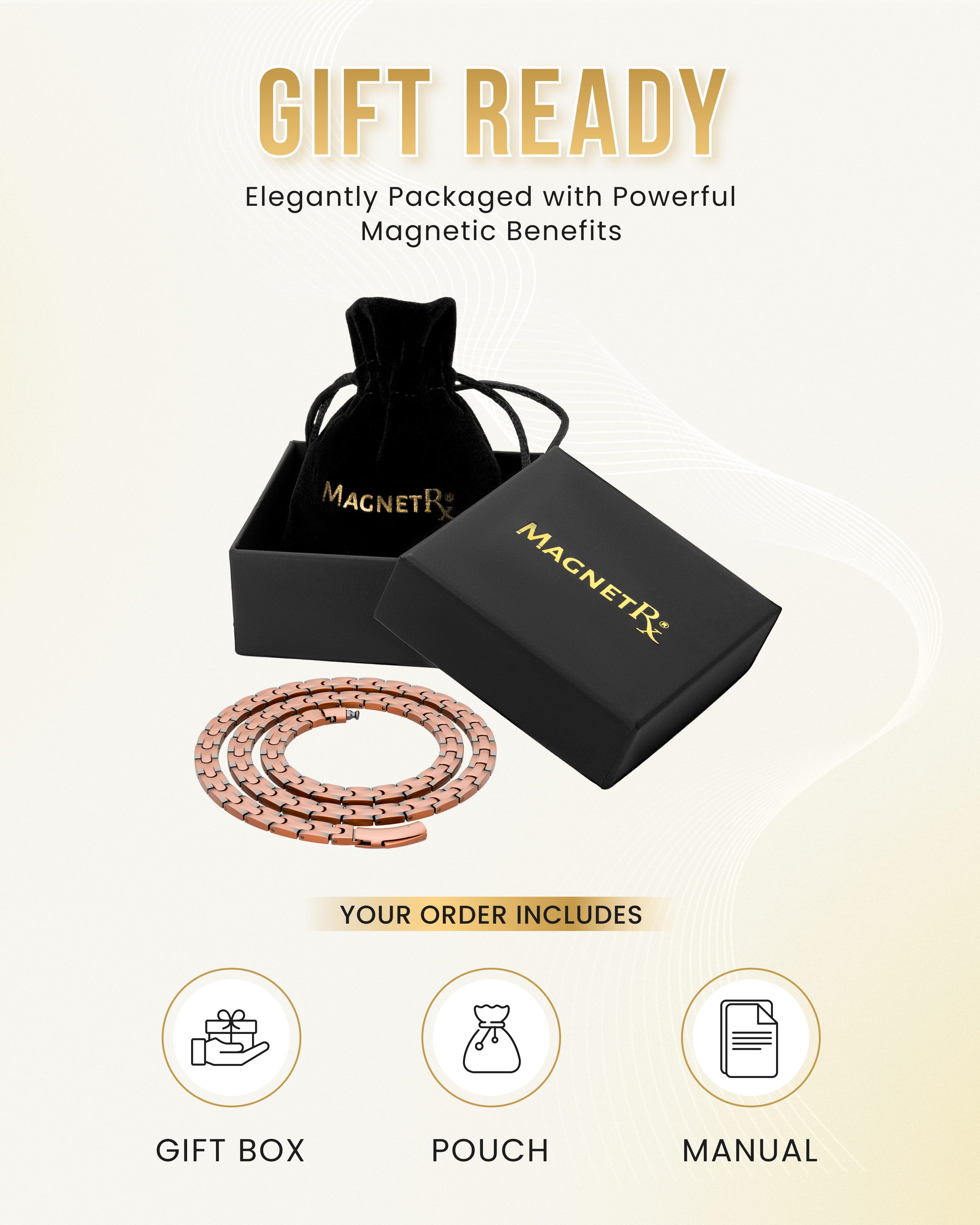 MagnetRX Powerful Copper Magnetic Therapy Necklace Classic Chain — detail shot 6