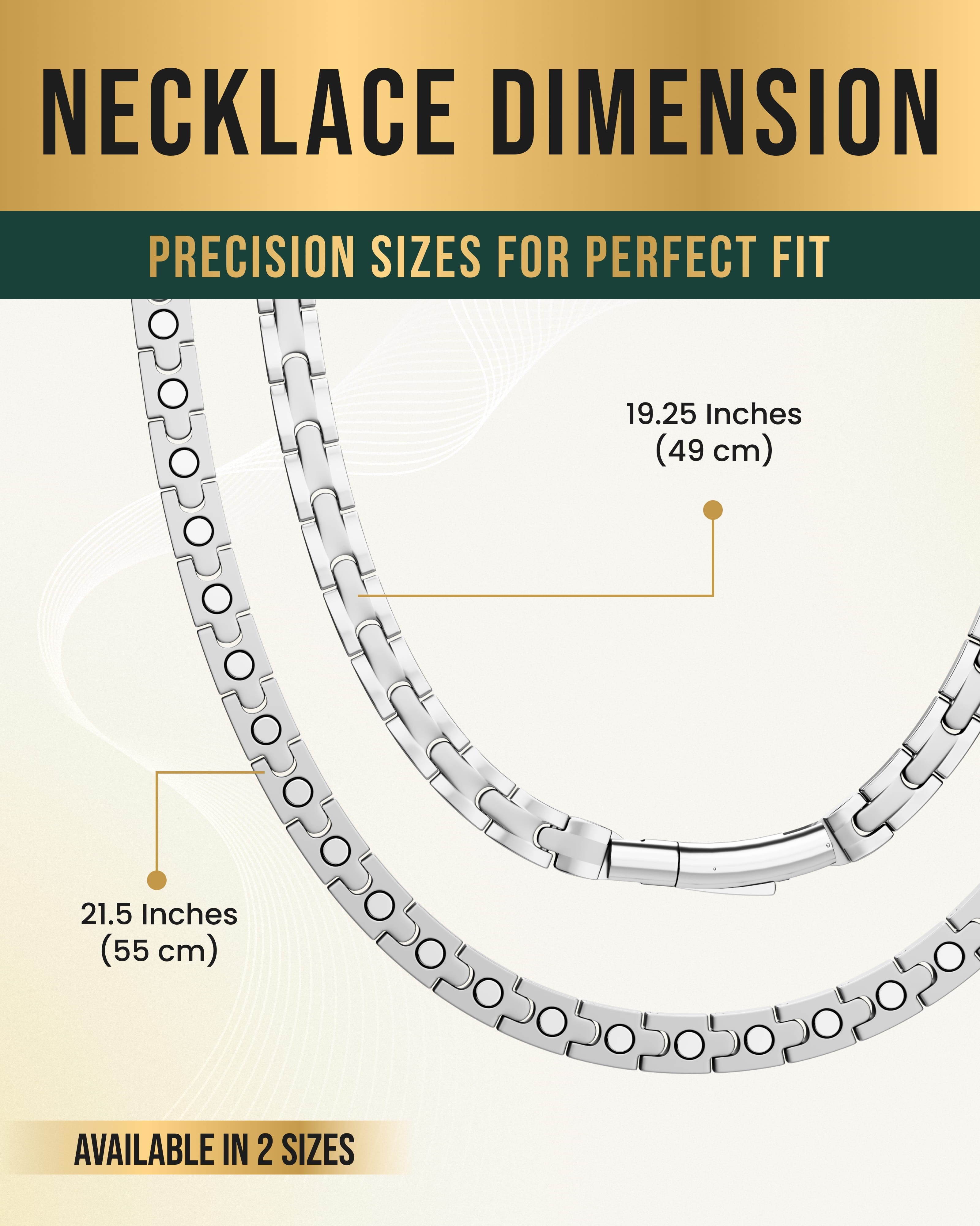 MagnetRX Powerful Silver Titanium Magnetic Therapy Necklace — lifestyle worn / used context