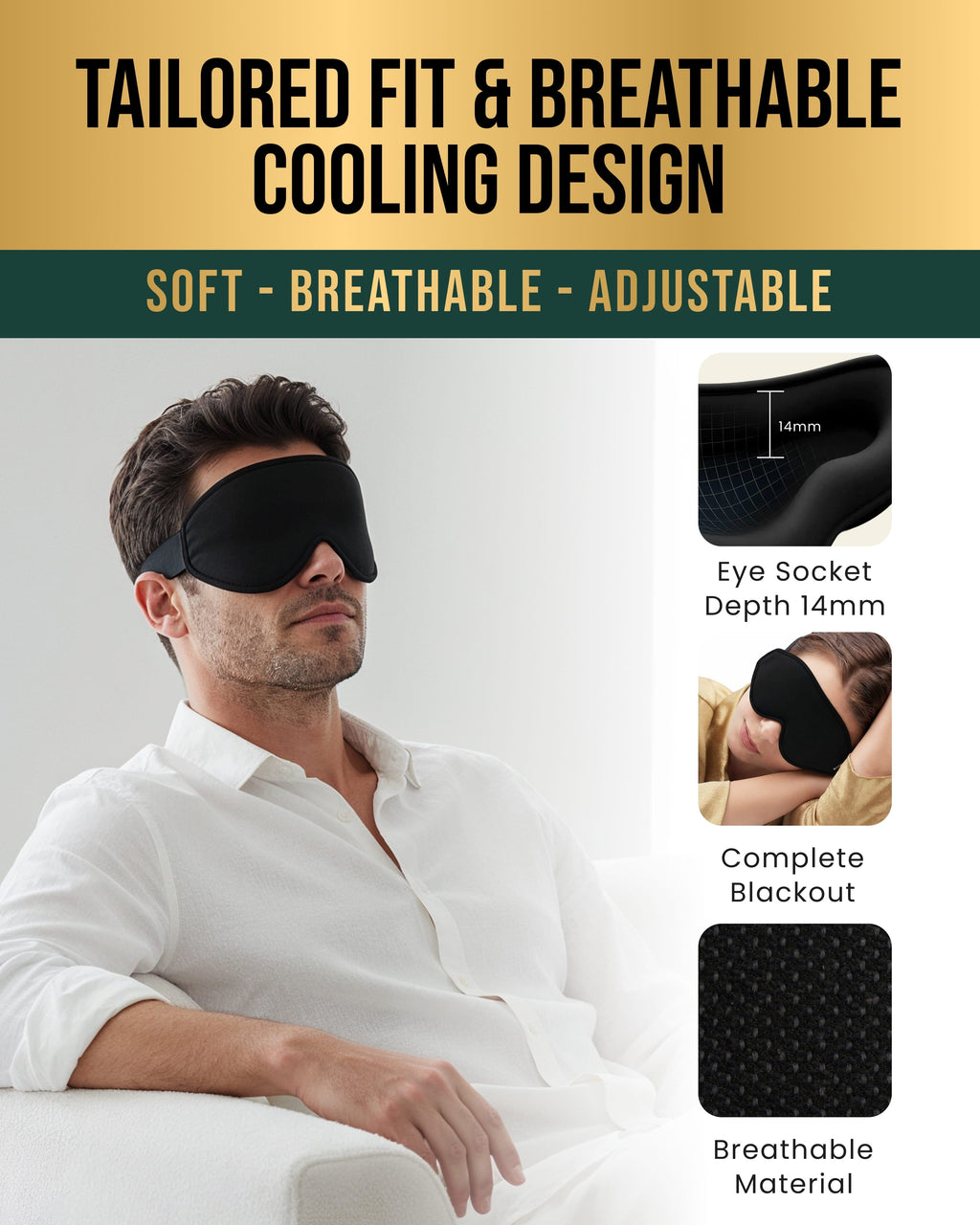 MagnetRX Magnetic Sleep Mask — MagnetRX branding close-up