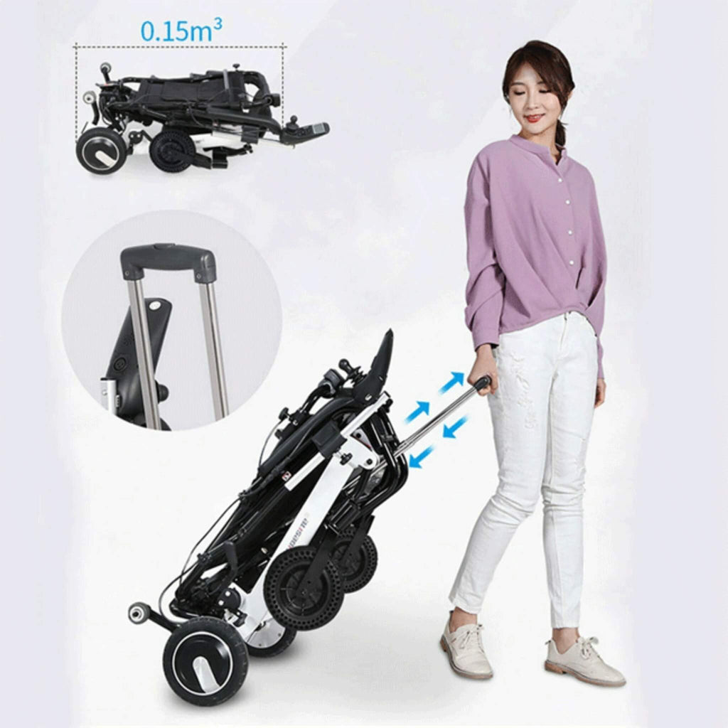 Maidesite 17.5-Inch 500W Wide Seat Lightweight Electric Folding Wheelchair (SAK33689) – SAKSBY WHOLESALE, view 17