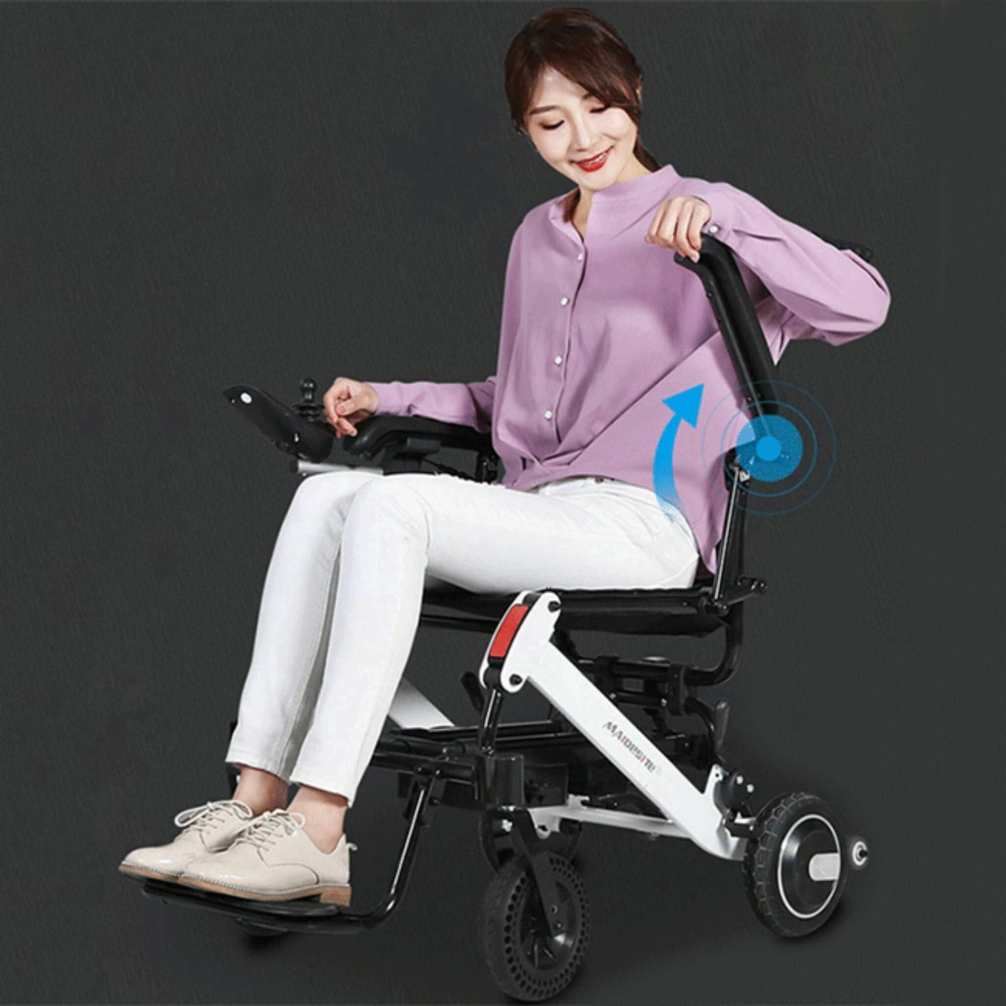Maidesite 17.5-Inch 500W Wide Seat Lightweight Electric Folding Wheelchair (SAK33689) – SAKSBY WHOLESALE, view 16