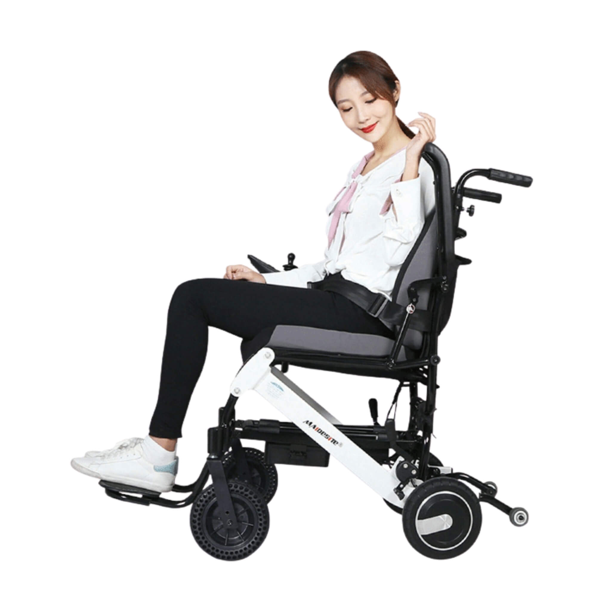 Maidesite 17.5-Inch 500W Wide Seat Lightweight Electric Folding Wheelchair (SAK33689) – SAKSBY WHOLESALE, view 8