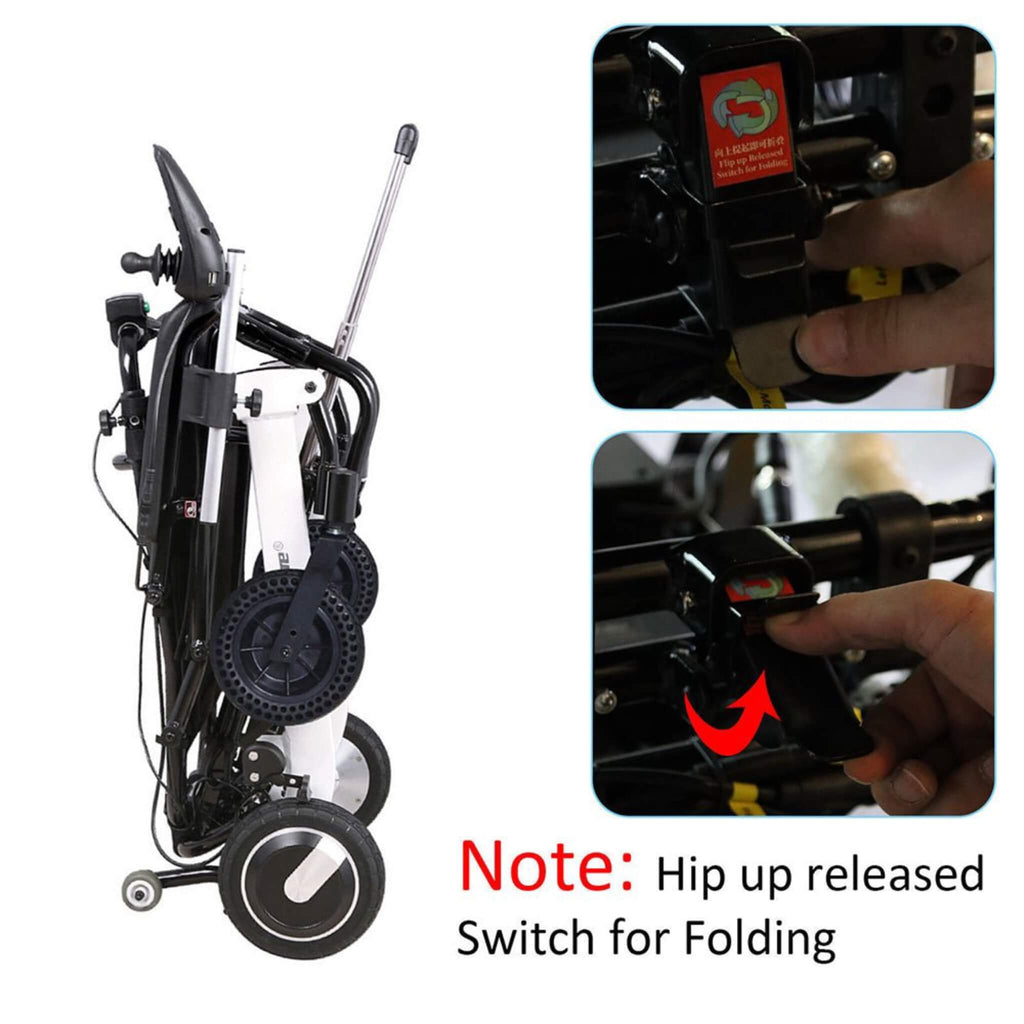 Maidesite 17.5-Inch 500W Wide Seat Lightweight Electric Folding Wheelchair (SAK33689) – SAKSBY WHOLESALE, view 14