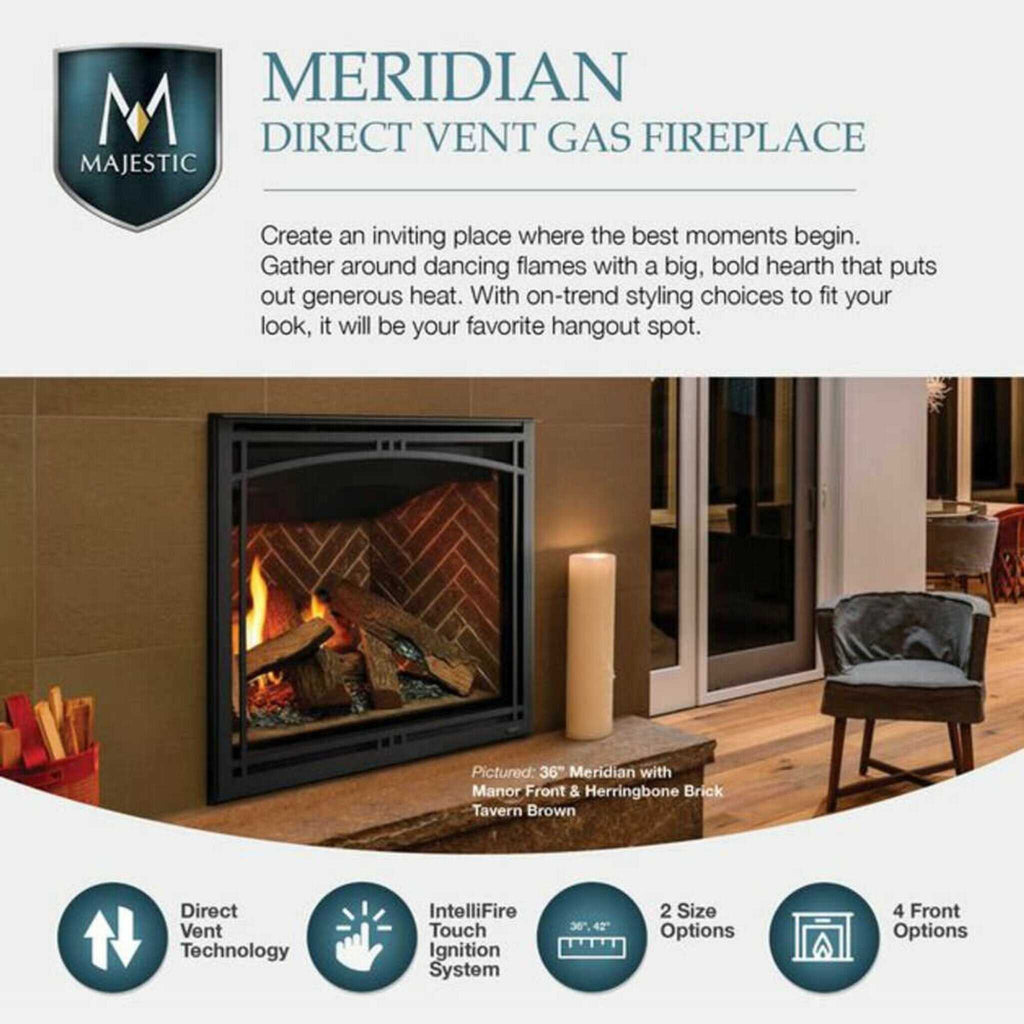 Majestic Meridian 42-Inch Natural Gas Fireplace [MER42N] (SAK43895) – SAKSBY WHOLESALE, view 9