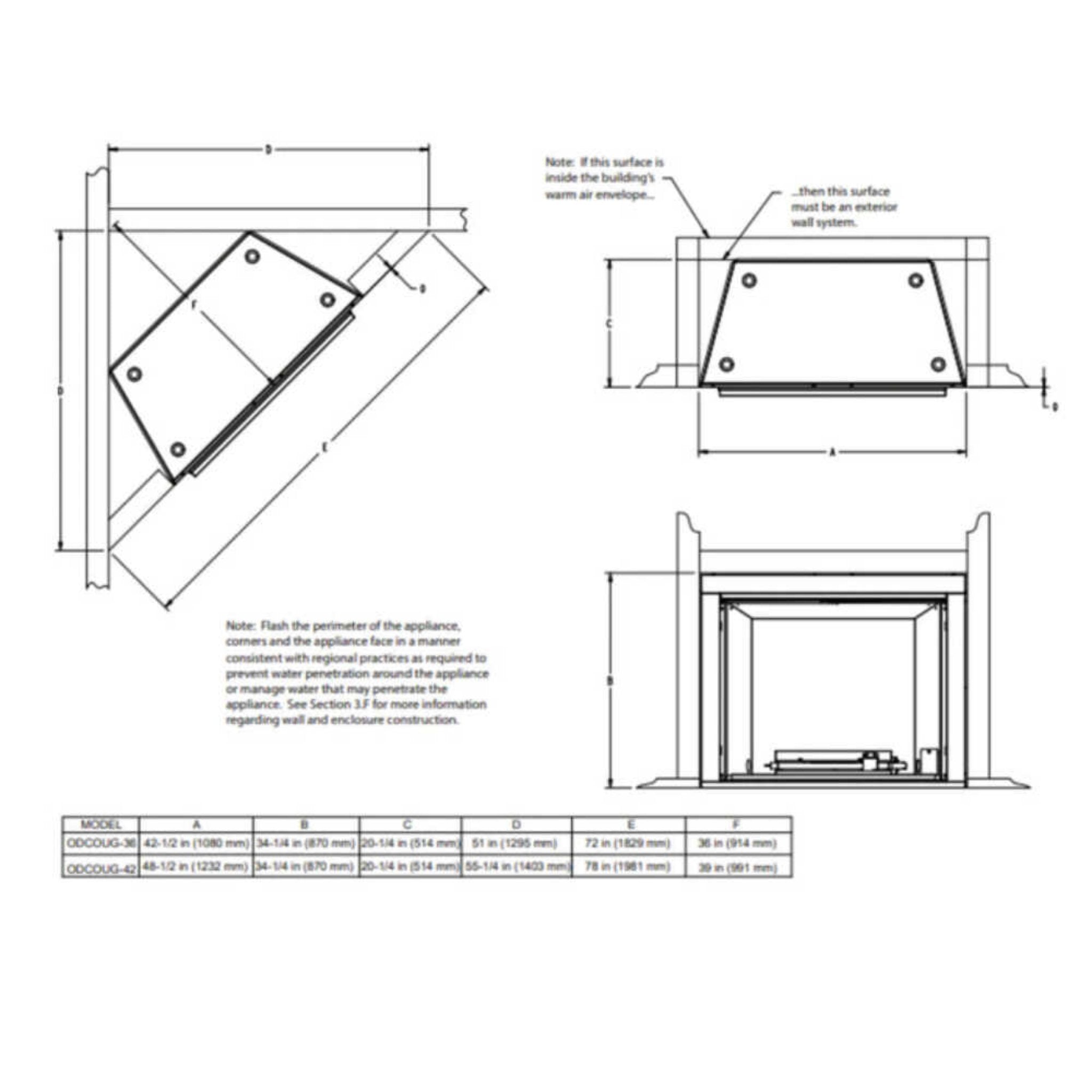 Majestic Courtyard 55K BTU 36-Inch Traditional Outdoor Natural Gas Fireplace (No Refractory) [ODCOUG-36NR] (SAK74218) – SAKSB