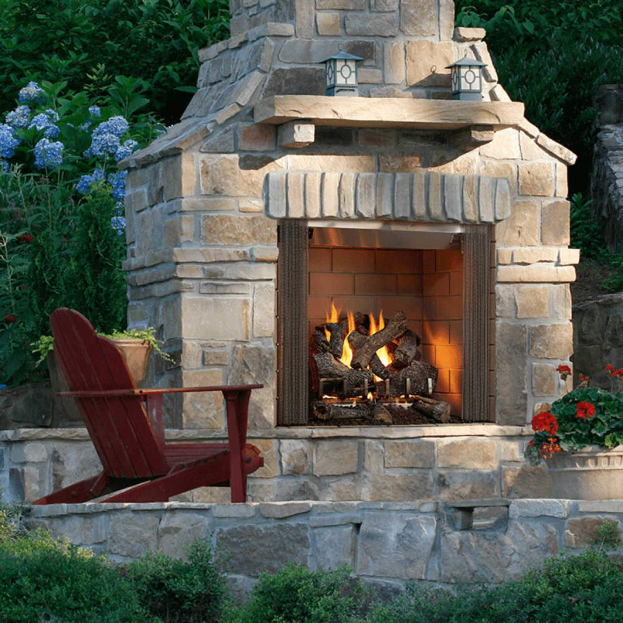 Majestic Castlewood 42-Inch Outdoor Wood Burning Fireplace [ODCASTLEWD-42-B] (SAK32468) – SAKSBY WHOLESALE, view 4