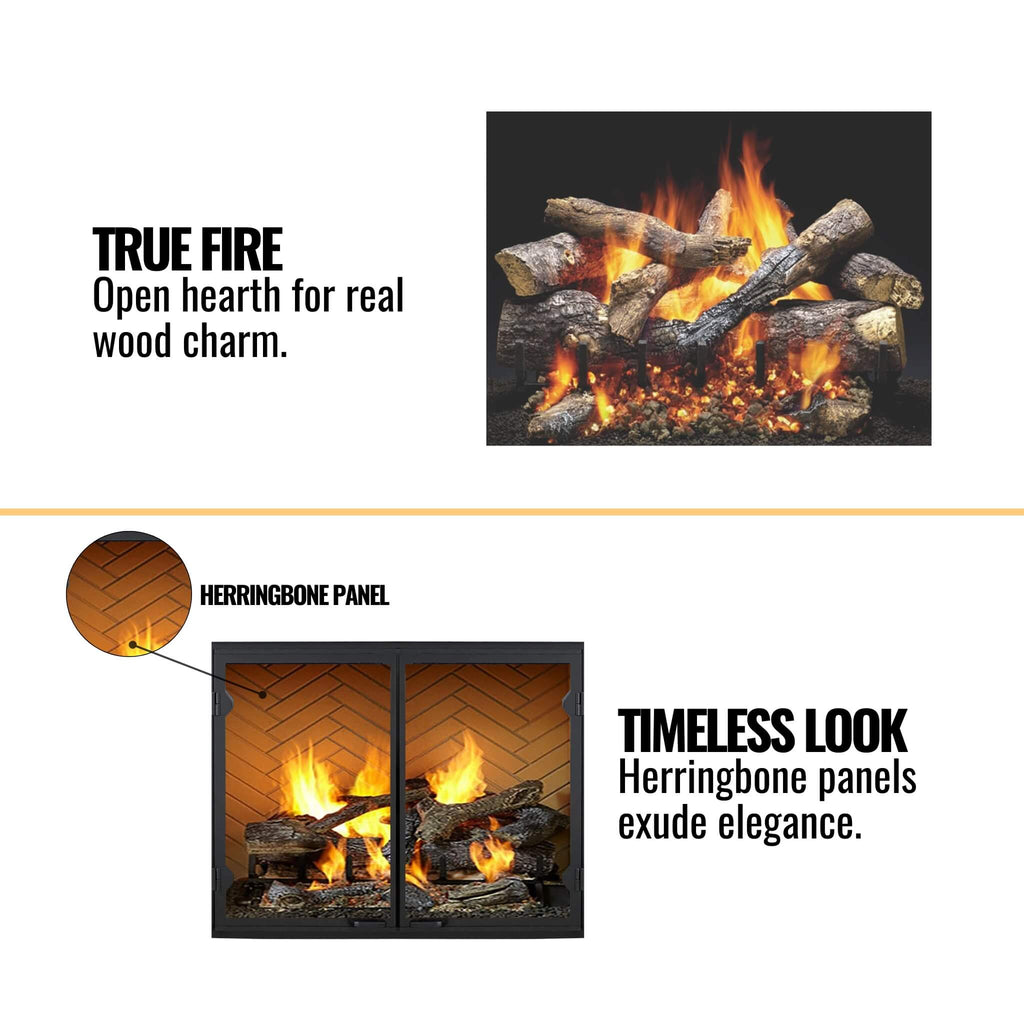 Majestic Biltmore 50-Inch Herringbone Pattern Open Wood-Burning Fireplace [SB100HB] (SAK62529) – SAKSBY WHOLESALE, view 12