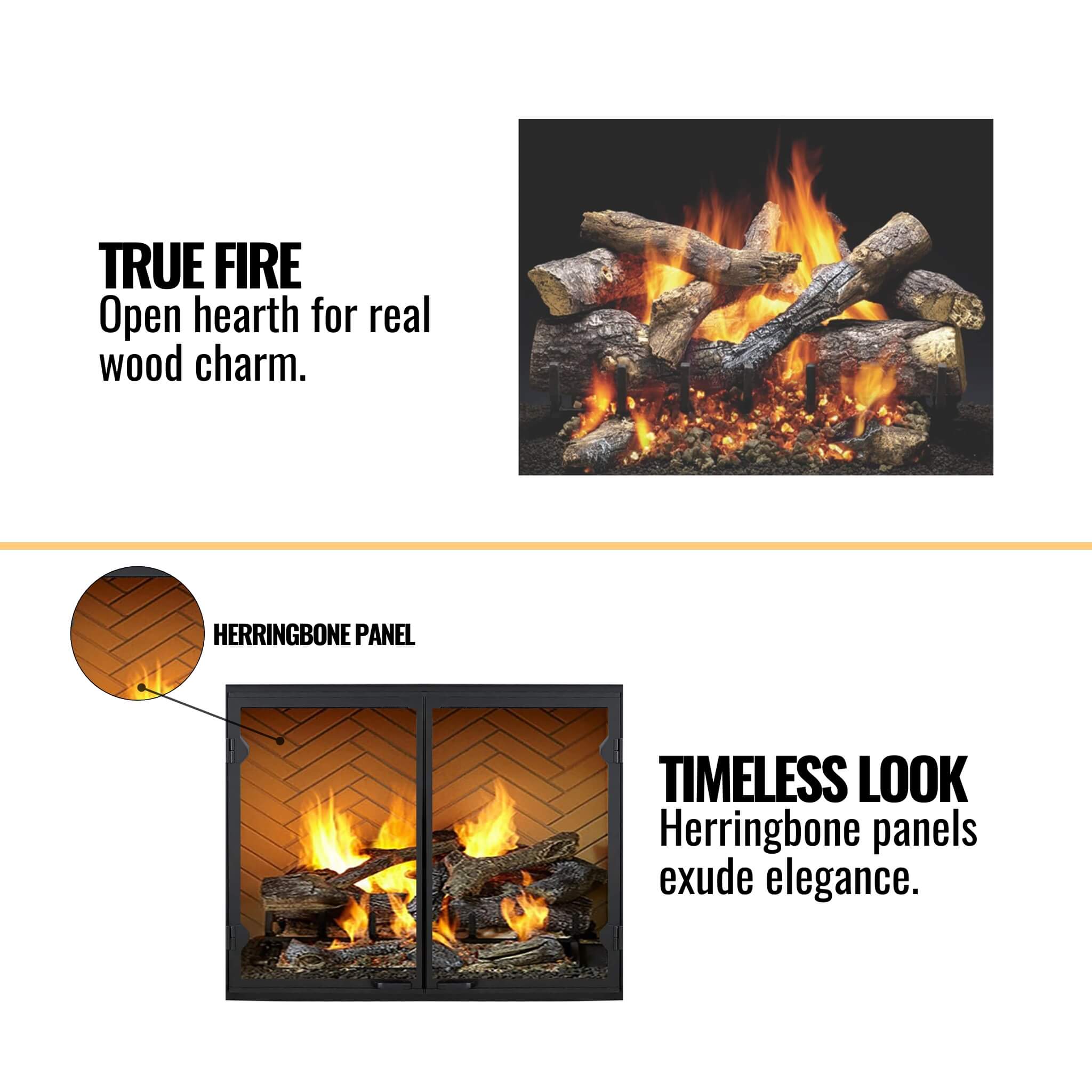 Majestic Biltmore 50-Inch Herringbone Pattern Open Wood-Burning Fireplace [SB100HB] (SAK62529) – SAKSBY WHOLESALE, view 12