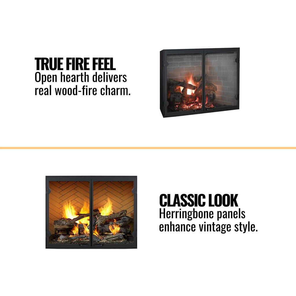 Majestic Biltmore 36-Inch Herringbone Pattern Open Wood-Burning Fireplace [SB60HB] (SAK62147) – SAKSBY WHOLESALE, view 14
