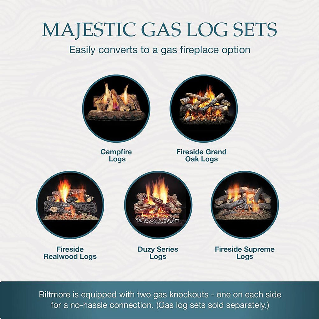 Majestic Biltmore 42-Inch Herringbone Pattern Open Wood Burning Fireplace [SB80HB] (SAK62149) – SAKSBY WHOLESALE, view 6