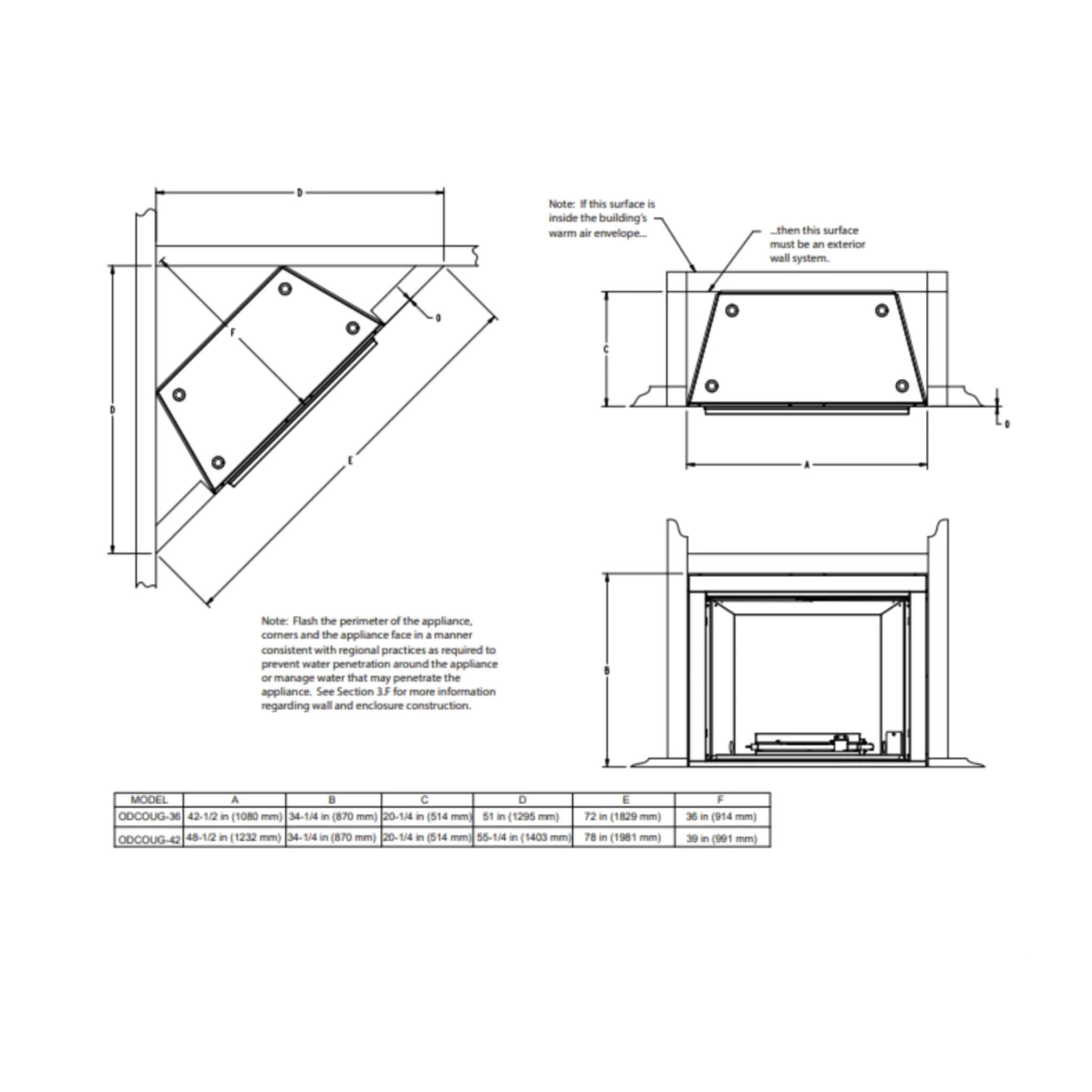 Majestic Courtyard 55K BTU 42-Inch Traditional Outdoor Natural Gas Fireplace (No Refractory) [ODCOUG-42NR] (SAK45318) – SAKSB
