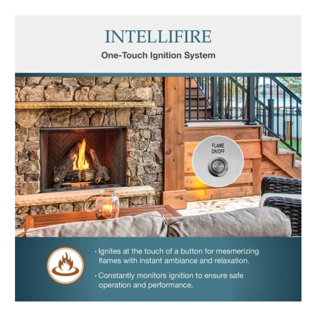 Majestic Courtyard 55K BTU 42-Inch Traditional Outdoor Gas Fireplace With Stacked Concrete Refractory [ODCOUG-42TS] (SAK75312