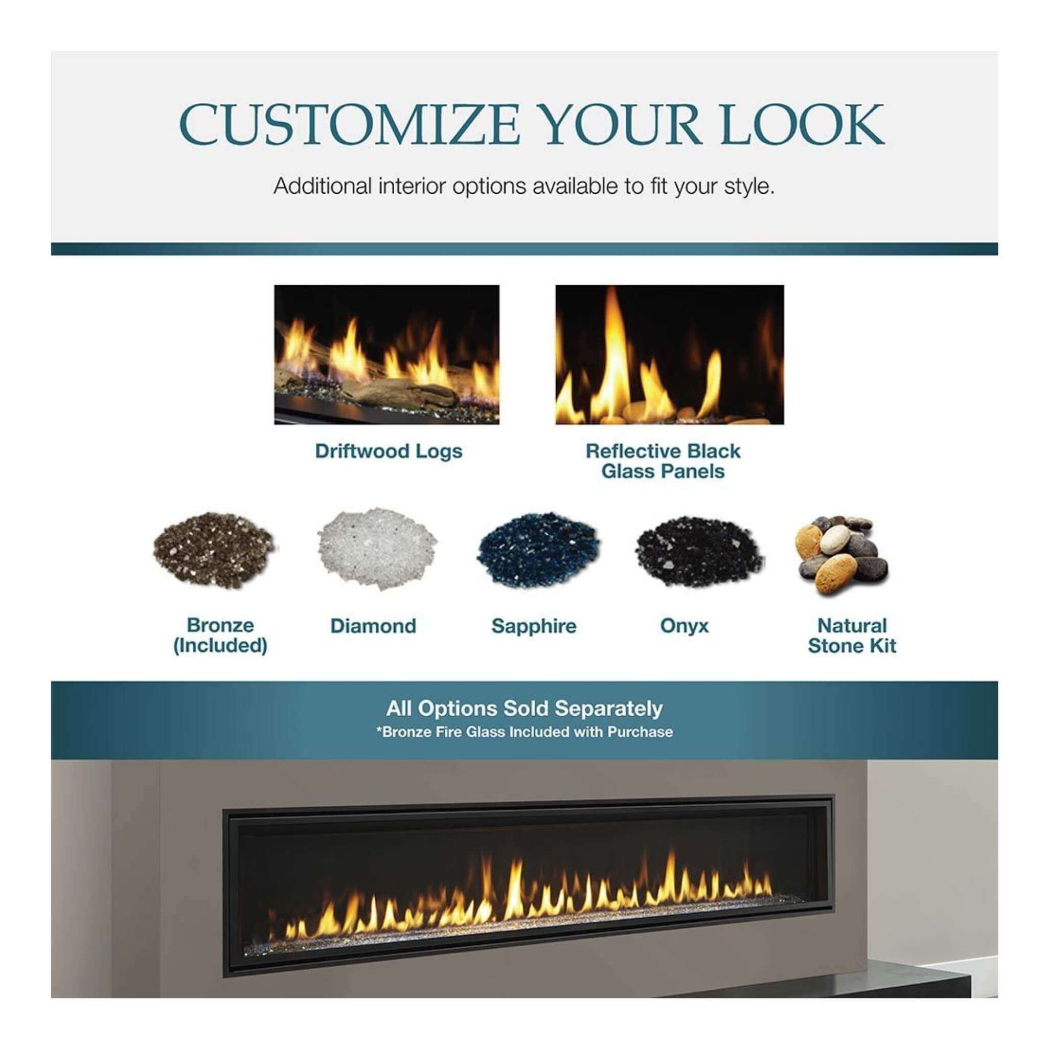 Majestic Echelon II 60-Inch Linear Direct Vent Fireplace [ECHEL60IN-C] (SAK57214) – SAKSBY WHOLESALE, view 7