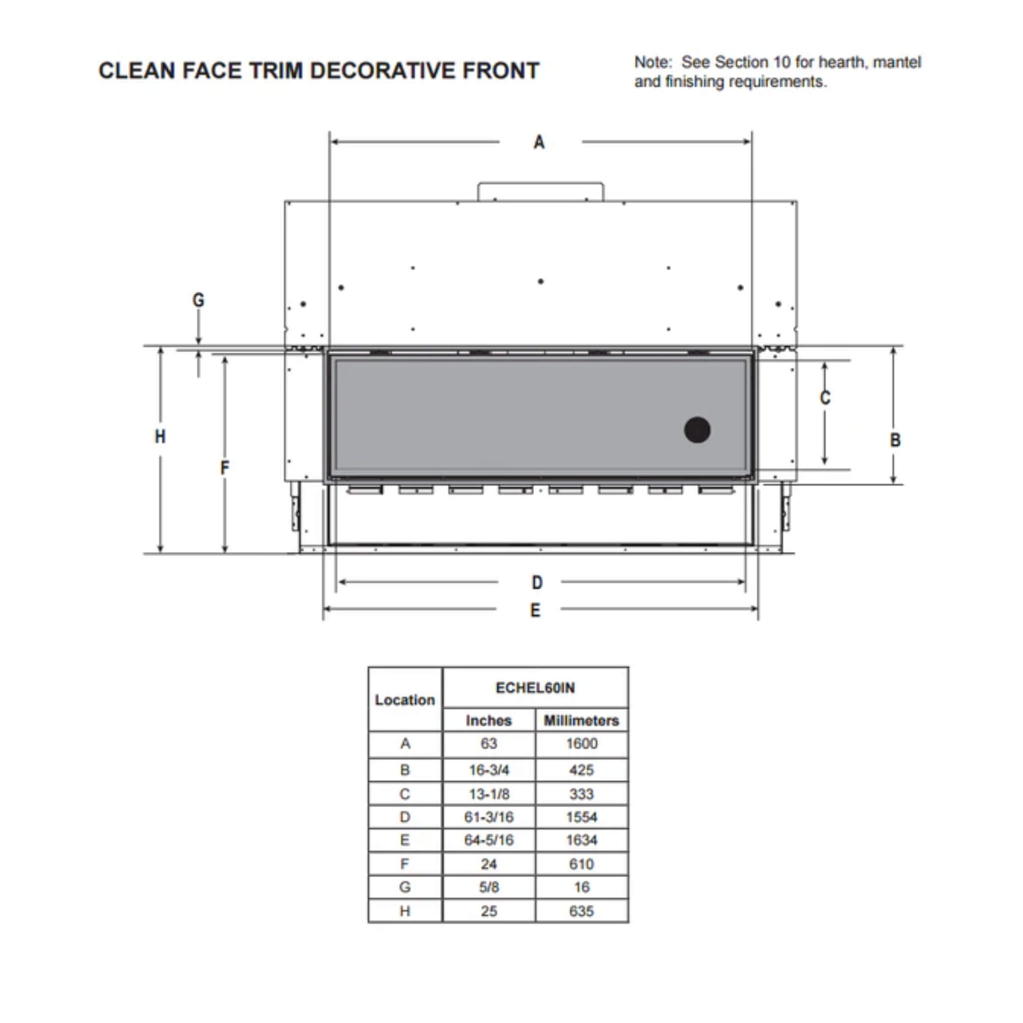 Majestic Echelon II 60-Inch Linear Direct Vent Fireplace [ECHEL60IN-C] (SAK57214) – SAKSBY WHOLESALE, view 10