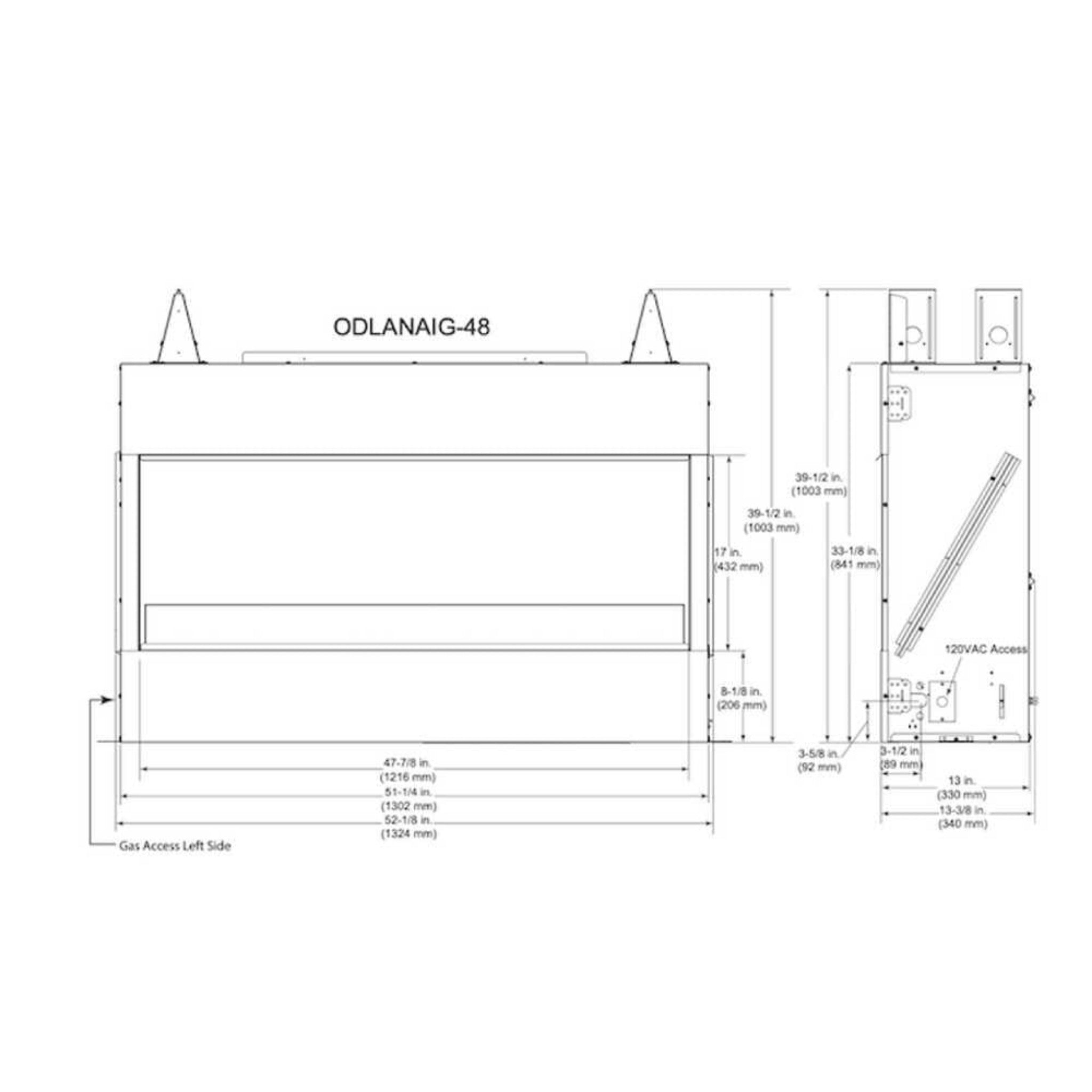 Majestic Lanai 48-Inch Single Sided Linear Outdoor Gas Fireplace [ODLANAIG-48] (SAK95127) – SAKSBY WHOLESALE, view 10