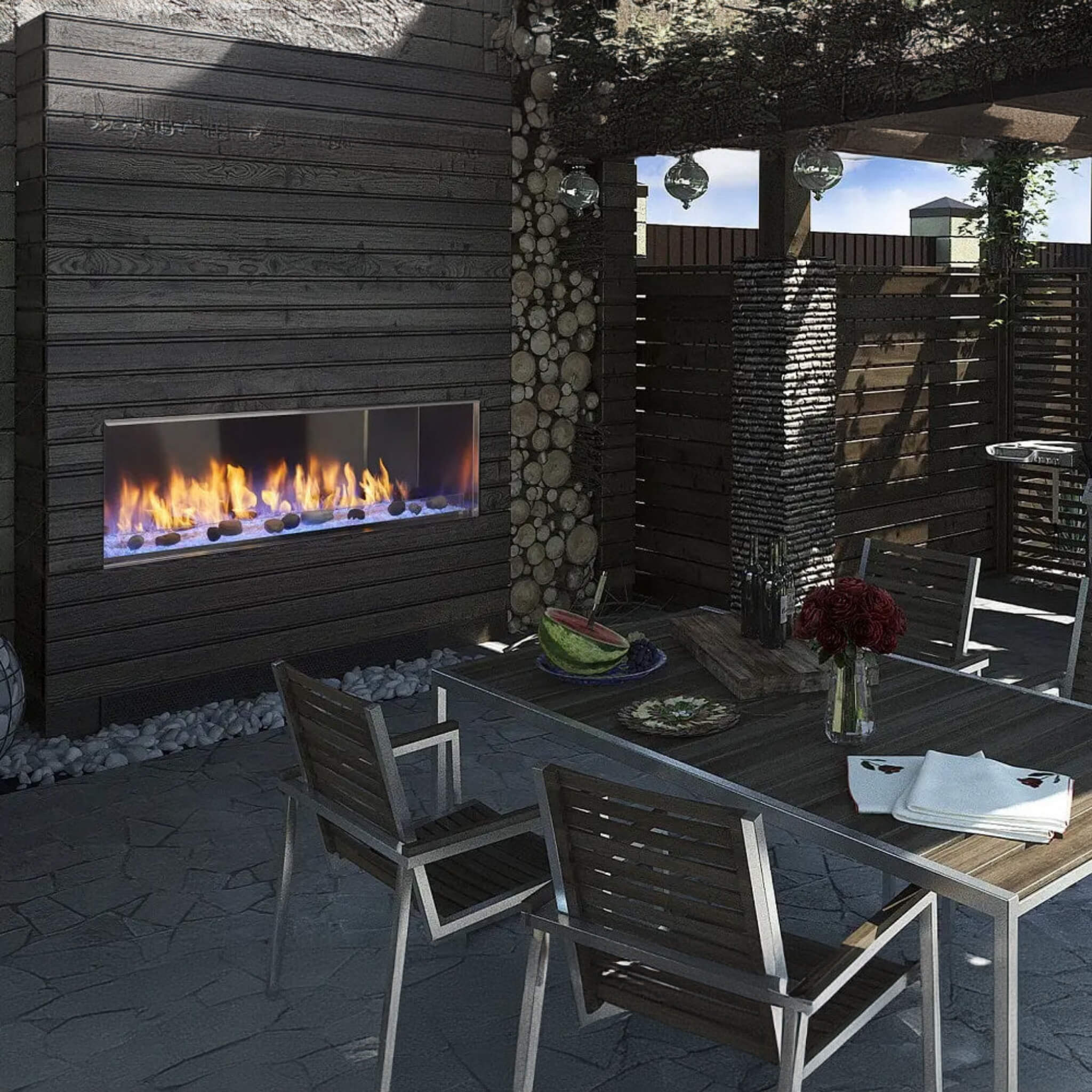 Majestic Lanai 48-Inch Single Sided Linear Outdoor Gas Fireplace [ODLANAIG-48] (SAK95127) – SAKSBY WHOLESALE, view 7