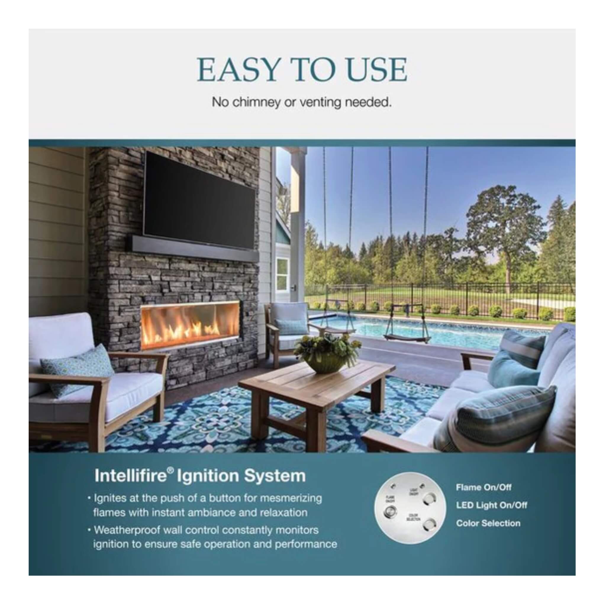 Majestic Lanai 48-Inch Single Sided Linear Outdoor Gas Fireplace [ODLANAIG-48] (SAK95127) – SAKSBY WHOLESALE, view 15