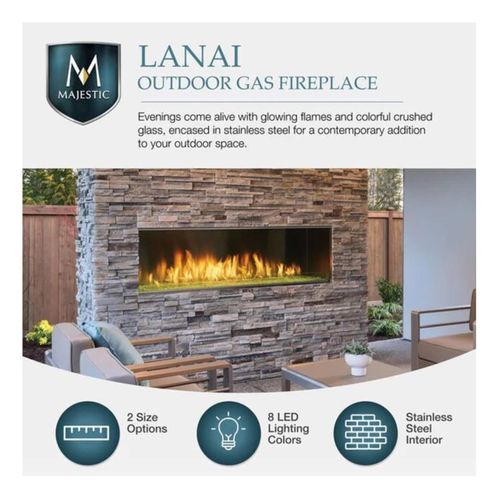 Majestic Lanai 48-Inch Single Sided Linear Outdoor Gas Fireplace [ODLANAIG-48] (SAK95127) – SAKSBY WHOLESALE, view 11