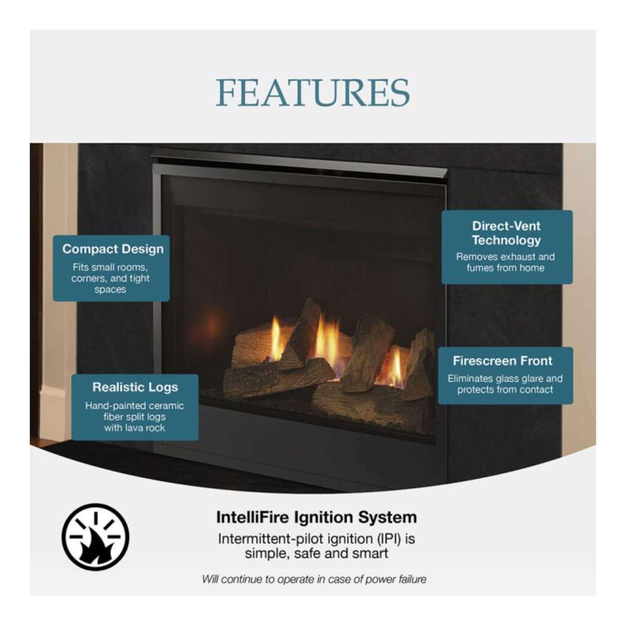 Majestic Mercury 32-Inch Direct Vent Natural Gas Fireplace [MERC32IN] (SAK15031) – SAKSBY WHOLESALE, view 11
