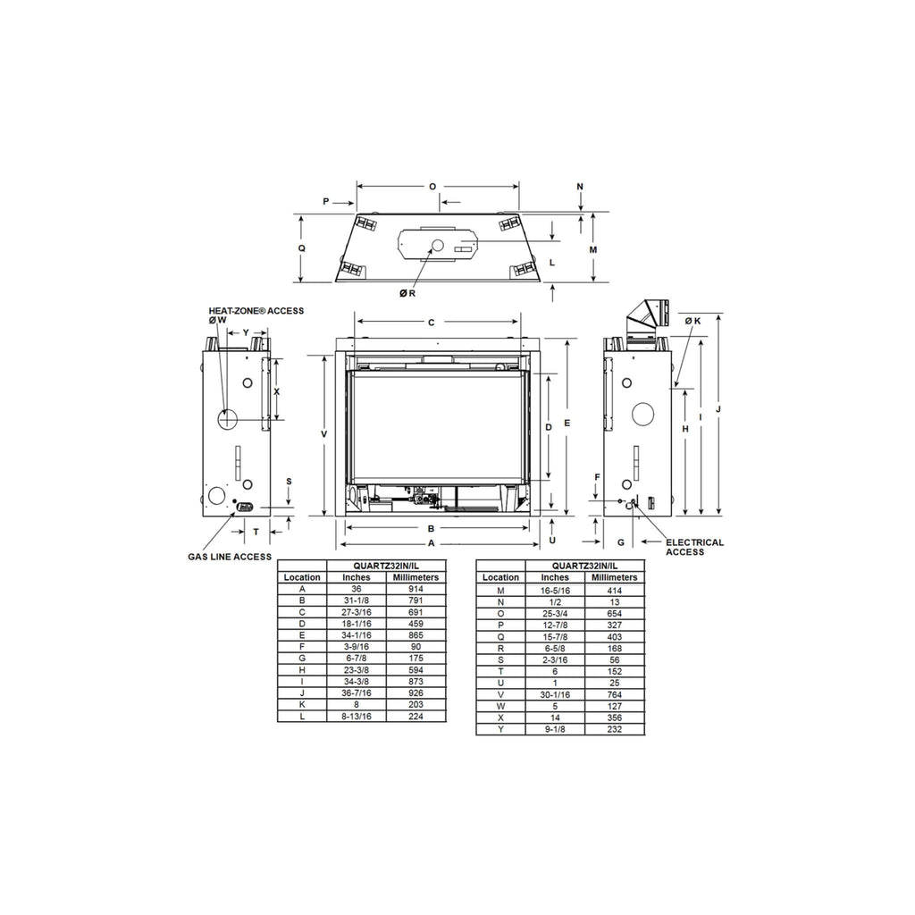 Majestic Quartz 32-Inch Direct Vent Natural Gas Fireplace [QUARTZ32IFTN] (SAK75142) – SAKSBY WHOLESALE, view 8