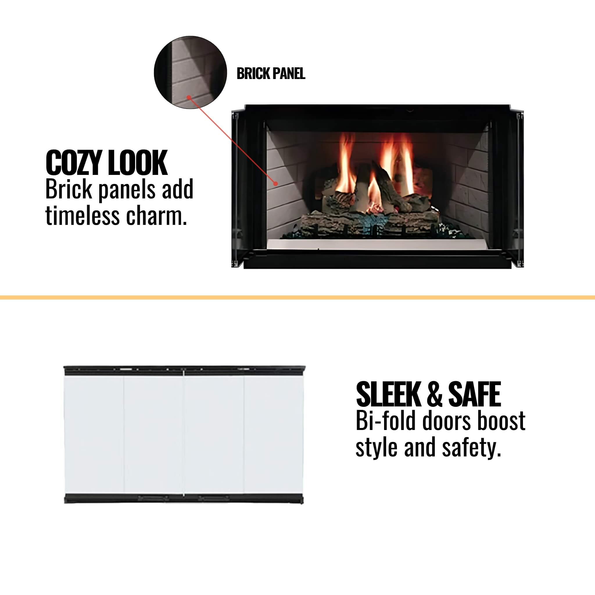 Majestic Royalton 42-Inch Wood-Burning Fireplace With Invisible Smoke Shield [BE42] (SAK14346) – SAKSBY WHOLESALE, view 10