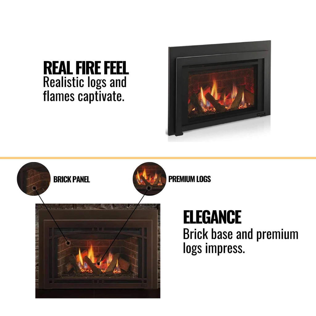 Majestic Ruby 30-Inch Direct Vent Natural Gas Insert With Intellifire Touch Ignition [RUBY30IN] (SAK52891) – SAKSBY WHOLESALE