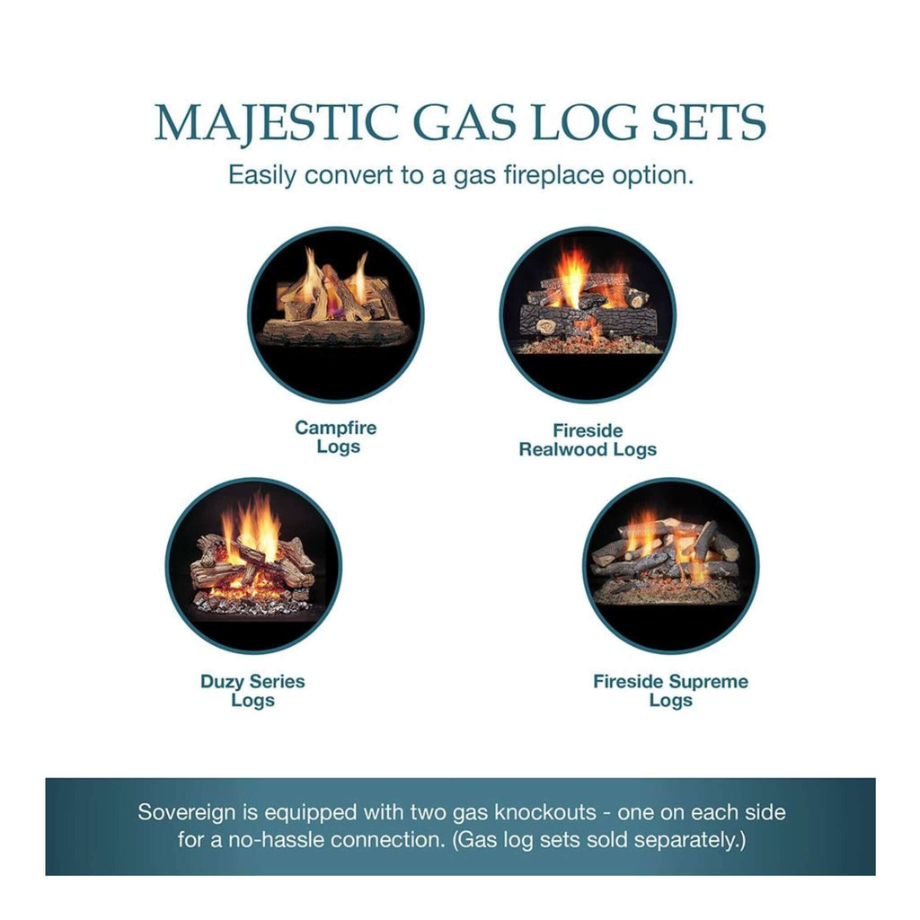 Majestic Sovereign 42-Inch Black Wood Burning Fireplace [SA42R/C] (SAK59347) – SAKSBY WHOLESALE, view 9