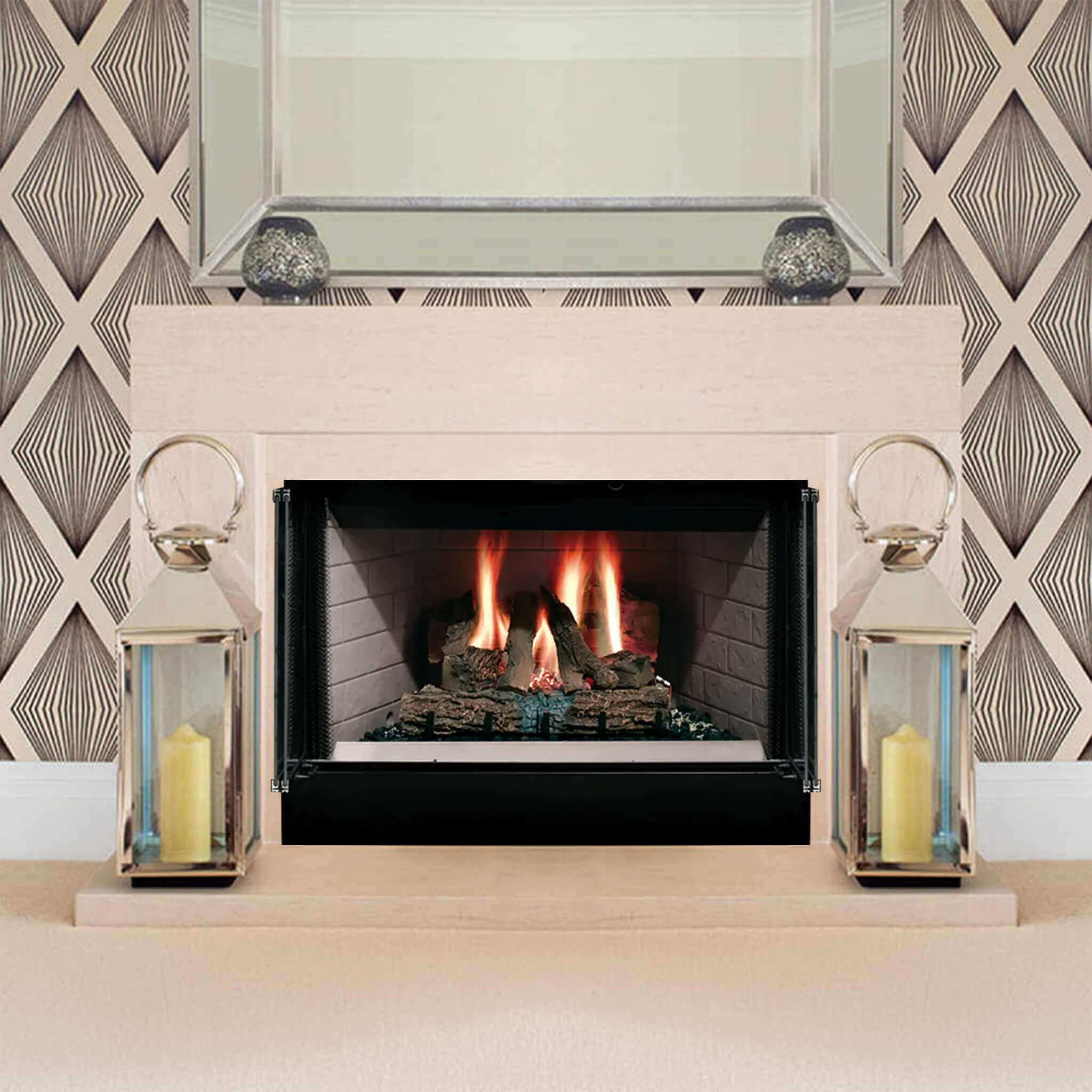 Majestic Sovereign 42-Inch Black Wood Burning Fireplace [SA42R/C] (SAK59347) – SAKSBY WHOLESALE