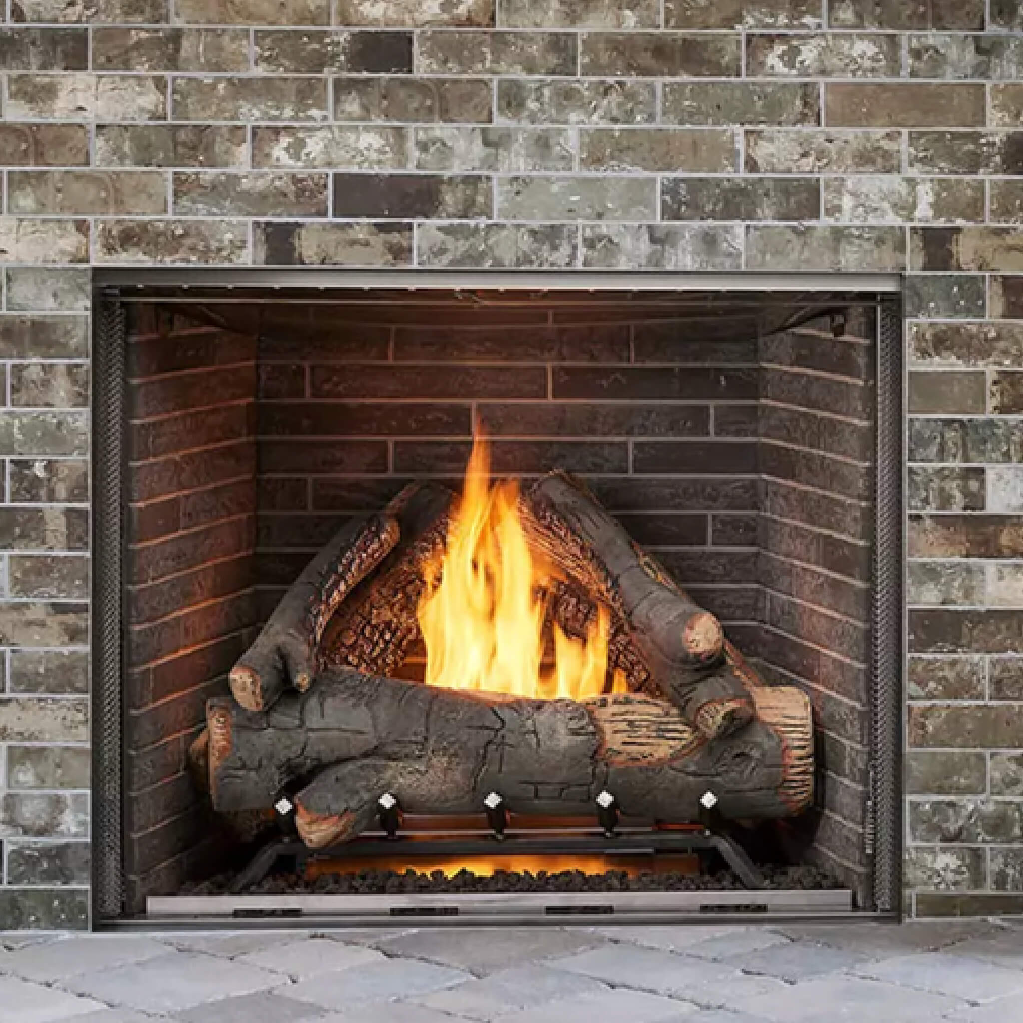 Majestic Traditional Stacked Brick Courtyard Outdoor Gas Fireplace [ODCOUG-36/42SSL] (SAK95813) – SAKSBY WHOLESALE