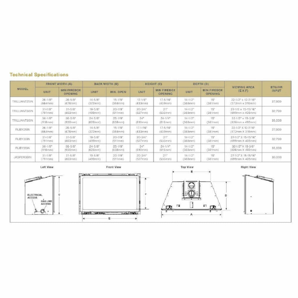 Majestic Trilliant 25-Inch Direct Vent Gas Fireplace Insert [TRILLIANT25IN] (SAK95713) – SAKSBY WHOLESALE, view 6