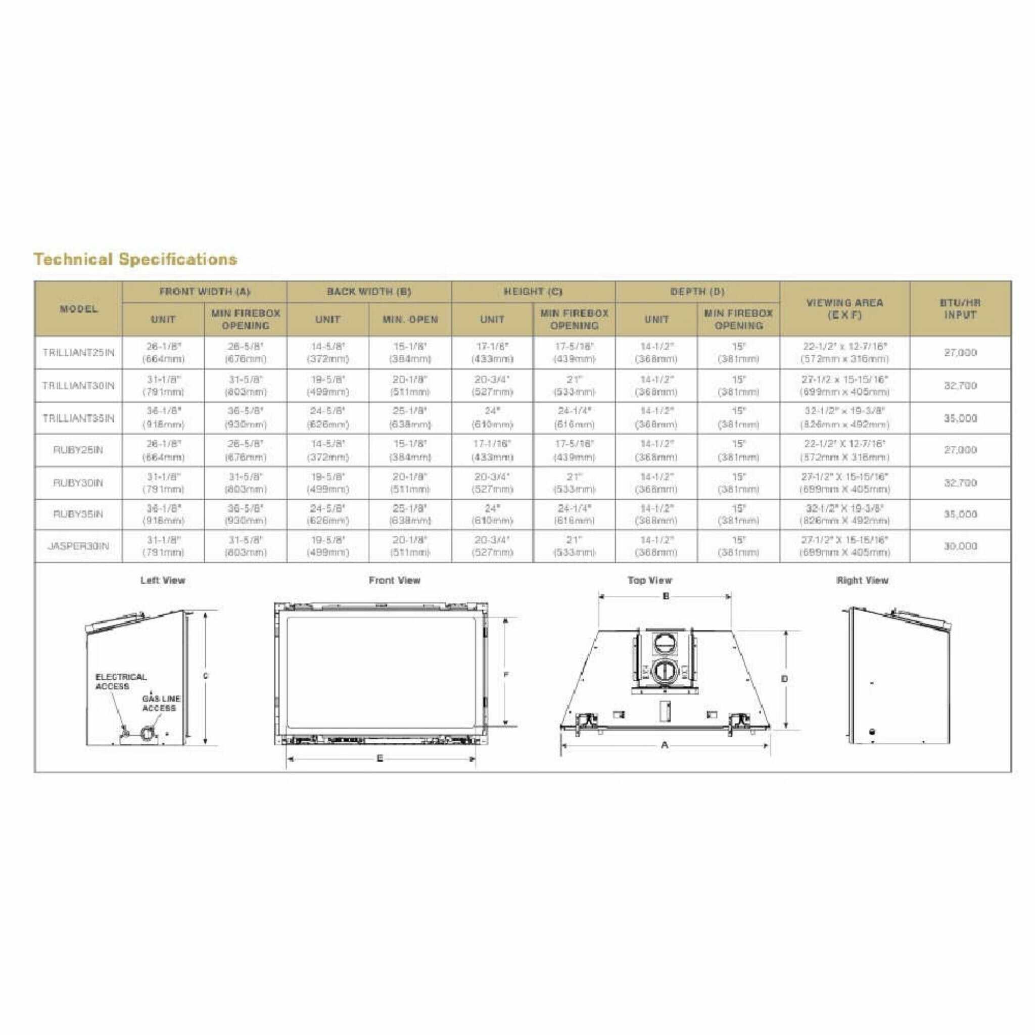 Majestic Trilliant 25-Inch Direct Vent Gas Fireplace Insert [TRILLIANT25IN] (SAK95713) – SAKSBY WHOLESALE, view 6