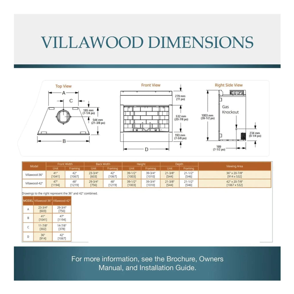 Majestic Villawood 42-Inch Traditional Refractory Outdoor Wood Burning Fireplace [ODVILLA-42T-B] (SAK14358) – SAKSBY WHOLESAL