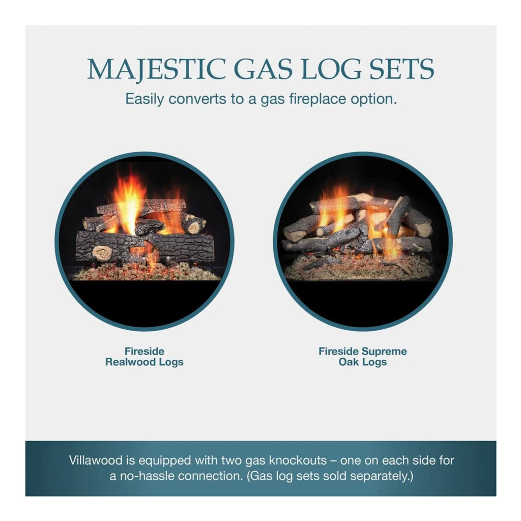 Majestic Villawood 42-Inch Traditional Refractory Outdoor Wood Burning Fireplace [ODVILLA-42T-B] (SAK14358) – SAKSBY WHOLESAL