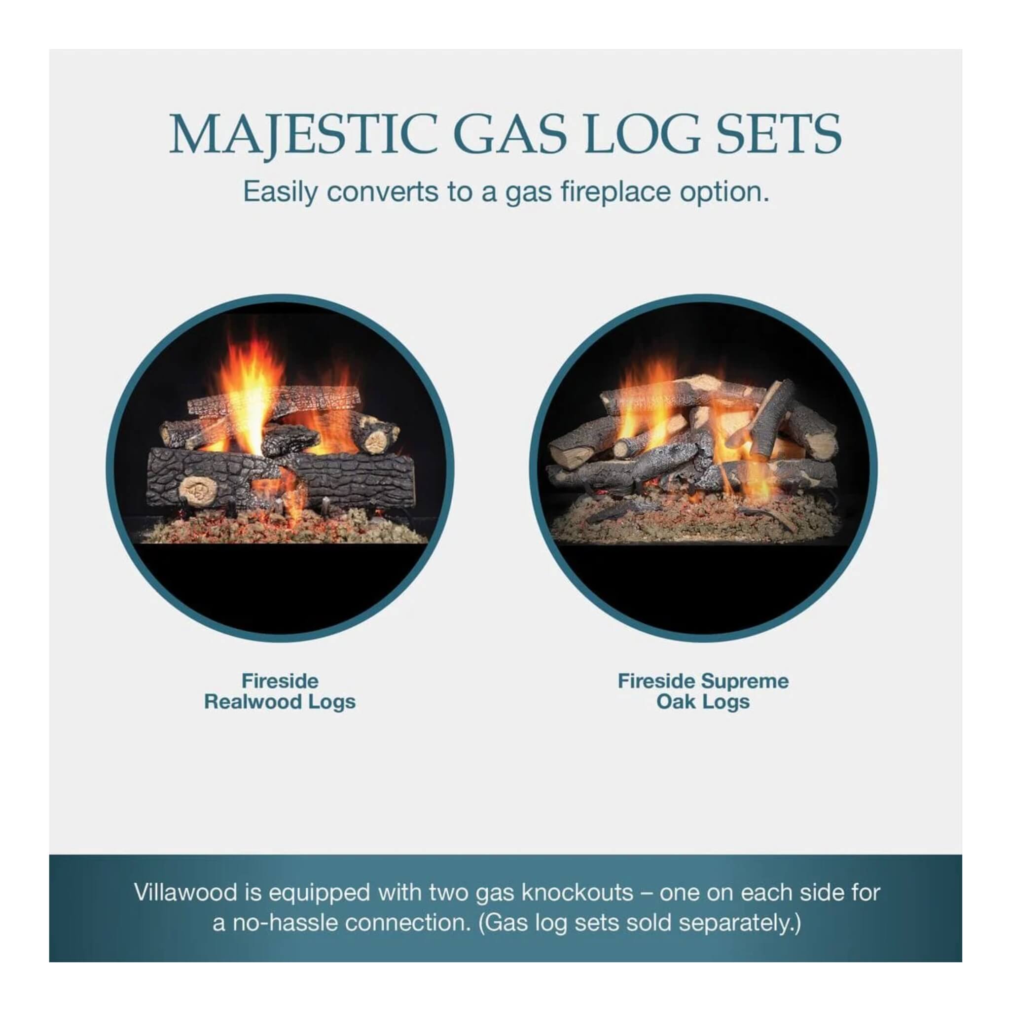 Majestic Villawood 42-Inch Traditional Refractory Outdoor Wood Burning Fireplace [ODVILLA-42T-B] (SAK14358) – SAKSBY WHOLESAL