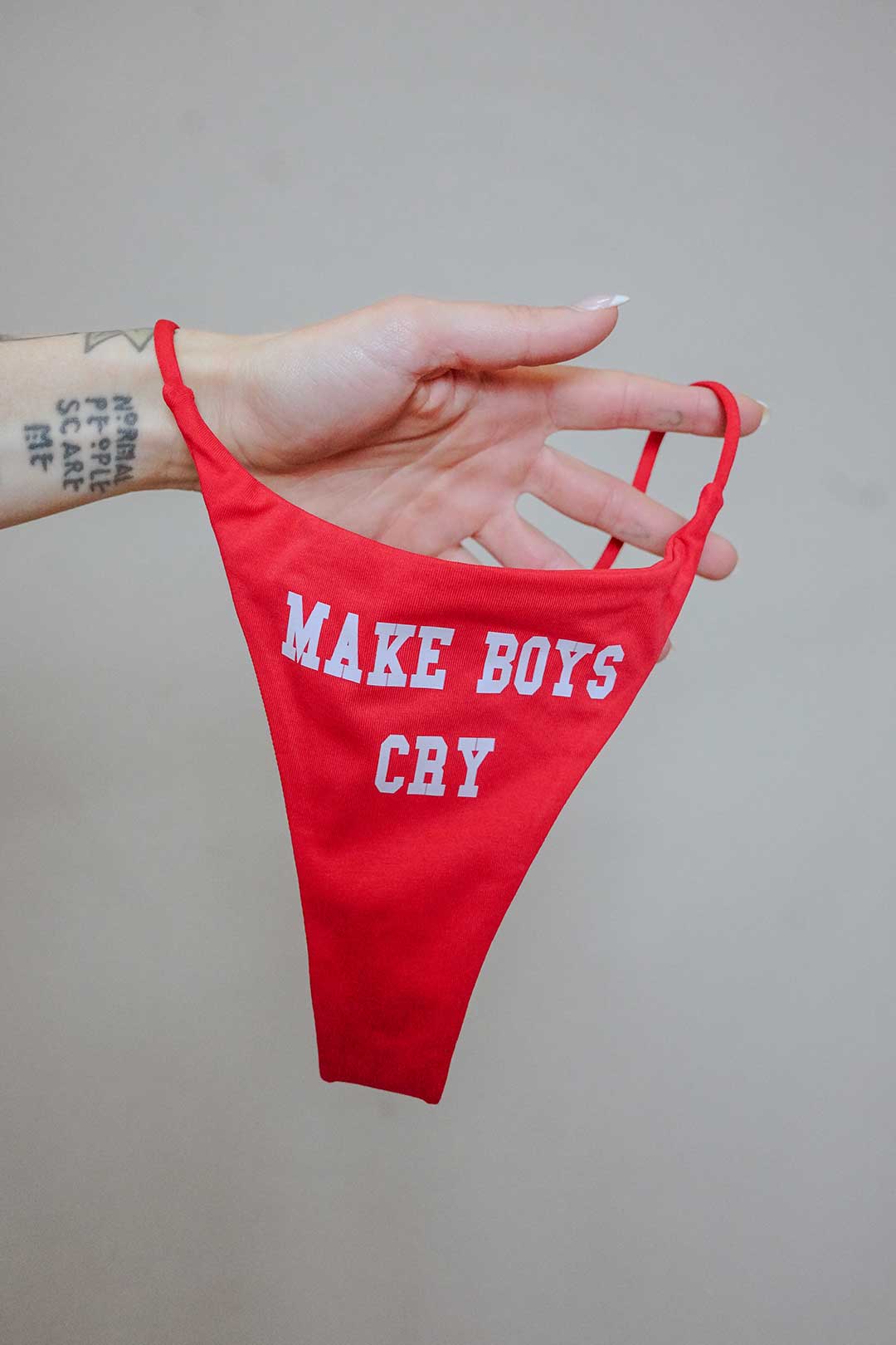 Thrash Happy Make Boys Cry Thong — main product shot