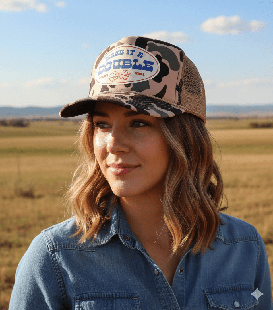 Wild Junkie Make It A Double Camo Trucker Hat — hats category context