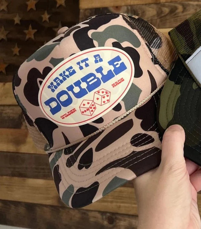 Wild Junkie Make It A Double Camo Trucker Hat — main product shot