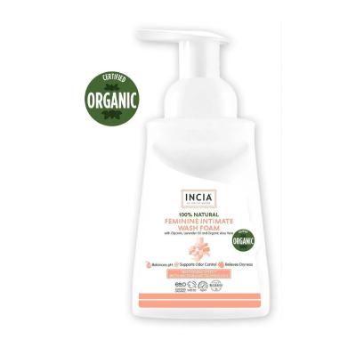 Incia Natural Intimate Wash Foam: Organic, Gentle Feminine Hygiene for Sensitive Skin | Sulfate, Paraben, Silicone & Dye-Free, 6.76 fl oz